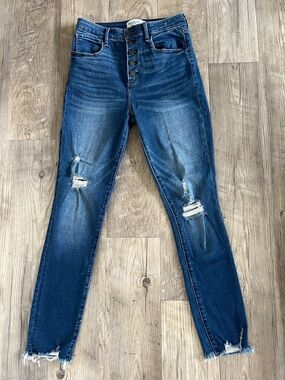 Abercrombie & Fitch The Super Skinny Ankle High Rise Jeans 27/4 LONG.